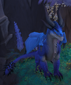 A blue dragon from the Dragonflight expansion.