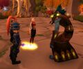 Linore standing next to Kraes of Eversong and Slidfen.