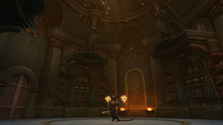 Sentinel Talondras' library in the Hall of the Keepers.