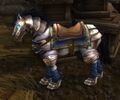 Armored horse in World of Warcraft.