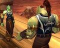Orcs wearing the tabard of the Warsong Outriders.
