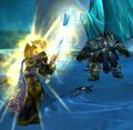 Tirion shatters Frostmourne with the Ashbringer.