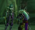 Drinlana bows before Commander Shandris Feathermoon as she accepts her new tasks with honor.