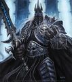 The Lich King in the Halls of Reflection (by Glenn Rane).