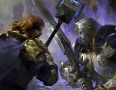 Arthas clashing with Uther.