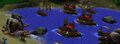 The orcish fleet in Warcraft III.