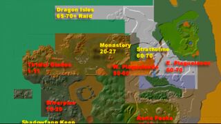 The Dragon Isles as a raid on an early World of Warcraft gameplay map.
