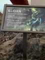 Illidan giant statue info panel in Blizzard HQ