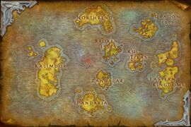 Dragon Isles on the Azeroth in-game world map